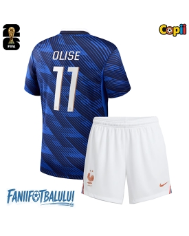 Franța Michael Olise #11 Echipament de Fotbal Replică Mondial 2026 Copii Acasa (+ Șorturi)